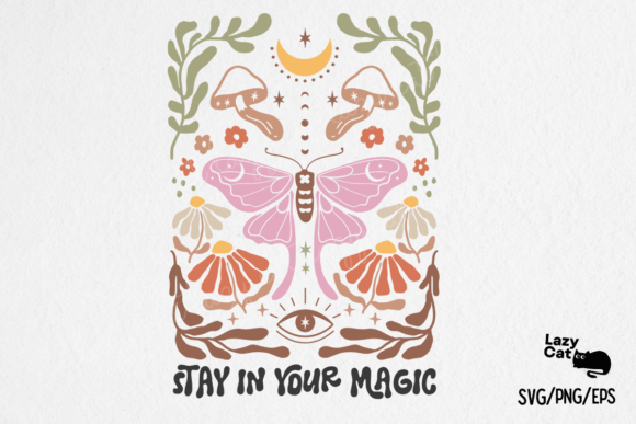 Boho Butterfly Inspiration Quote SVG PNG for Graphics and Crafts