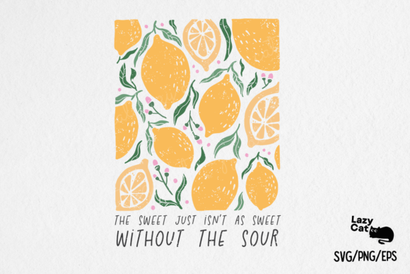 Boho Floral Lemon Quote SVG PNG Review
