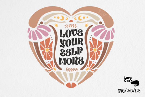 Boho Heart Inspiration Quote SVG PNG for Crafts and Graphics