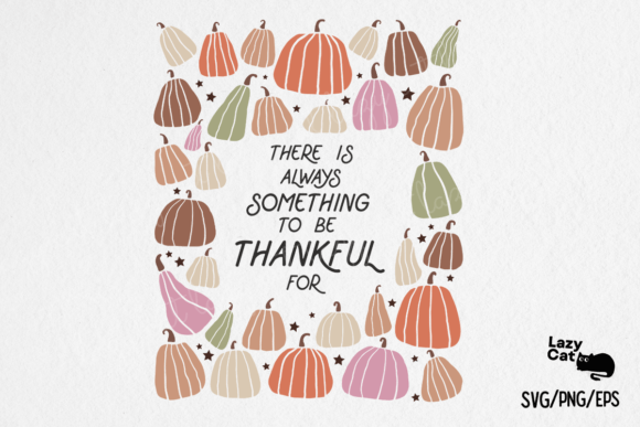 Boho Pumpkins Thankful Quote SVG PNG for Crafts and Graphics