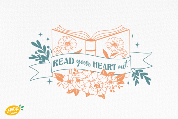 Book Flower Quote SVG Design for Graphics and Crafts