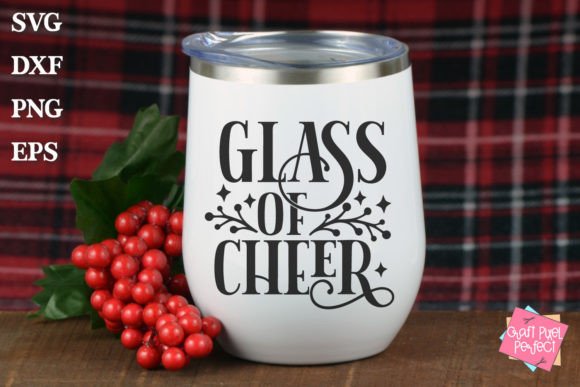 Christmas Wine Glass Svg for Crafts and Graphics