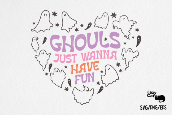 Halloween Ghouls Funny Quote SVG for Crafts and Graphics