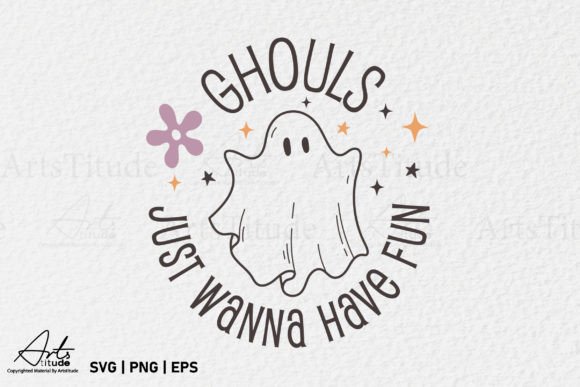 Halloween Ghouls Funny Quote SVG PNG for Crafts and Graphics