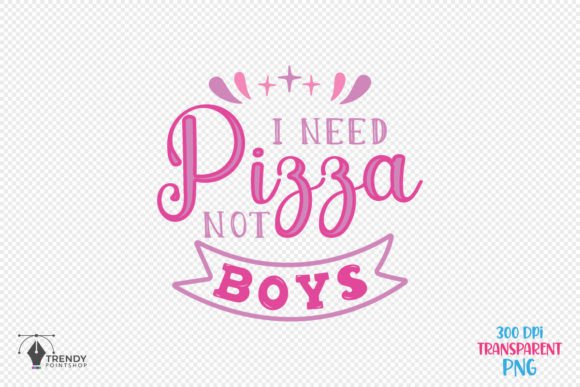 I Need Pizza Girl Funny Quote SVG Design for Crafts and Graphics