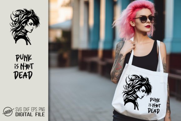 Punk Girl 1 with Quote SVG File Review