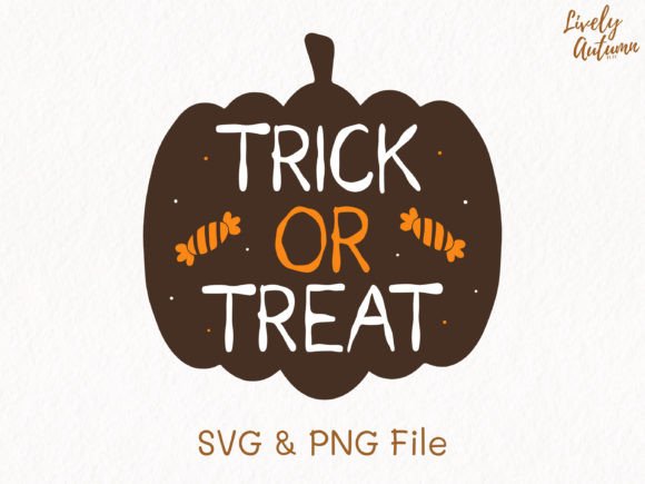 Trick or Treat Lettering Quote SVG and PNG for Local Business Branding
